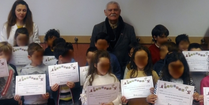 Sessões de formação com alunos das escolas EB1